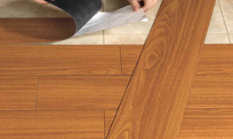 Wood effect vinyl flooring